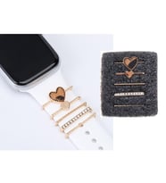 Apple Watch Uyumlu Leopar Kalpli Kordon Aksesuar/charm Gold Renkli