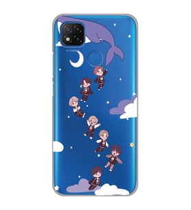 Xiaomi Redmi 9C / 10A Uyumlu Sevimli BTS Karakterler Tasarımlı Şeffaf Telefon Kılıfı