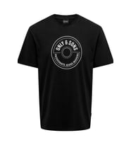 ONLY & SONS ONSLAMER LIFE REG LOGO SS TEE 22028168 (Siyah)