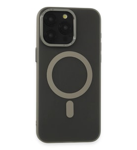 Pilelistore   iPhone 15 Pro Kılıf Lodos Magneticsafe Mat Kapak - Titan Gri