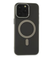 Pilelistore   iPhone 15 Pro Kılıf Lodos Magneticsafe Mat Kapak - Titan Gri
