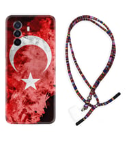 Huawei Nova Y70 Y90 Nova 9 SE  Kılıf Boyun Asklı Rasta Silikon Şanlı Türk Bayrağı 3 1395