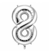 8 Rakam Folyo Balon Gümüş Rengi (76 cm)