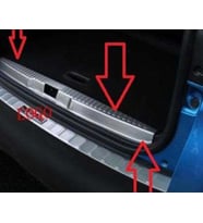 Renault Captur Uyumlu 2014 2017 Arka Tampon Eşiği Krom Parça (Karışık)
