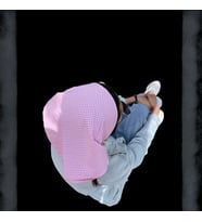 Pötikare Desenli Bandana (Pembe-Ekru)