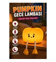Dekoratif Pumpkin Şarjlı Dokunmatik LED Gece Lambası 3 Kademeli Işık