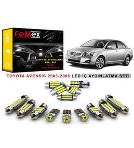 Toyota Avensis 2003-2006 LED İç Aydınlatma Ampul Seti FEMEX Parlak Beyaz