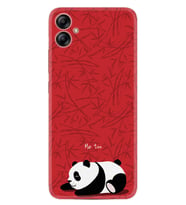 Samsung Galaxy A04E Kılıf Resimli Desenli Silikon Platinium Series Sleeping Panda 1810