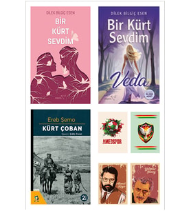 Bir Kürt Sevdim Seti - Dilek Bilgiç Esen - Kürt Çoban Romanı (4 NOT DEFTERLİ) (Renksiz)