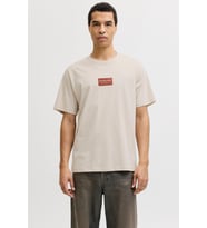 Jack & Jones JJFRANK Erkek Tişört Bisiklet Yaka Kısa Kollu (Bej)