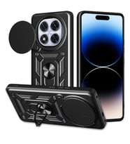 Xiaomi Redmi Note 14 Pro Plus Uyumlu Kılıf Magnetik Standlı Kamera Korumalı Zore Sürgülü Vega Kapak