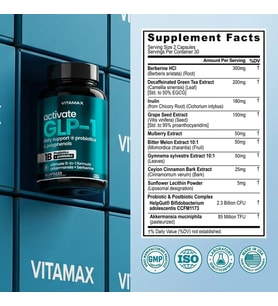 GLP-1 Support 1Billion probiotics +Prebiotics -11 in 1 akkermensia + Berberine 60 Caps.