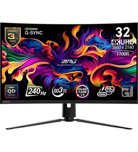 MSI 31.5 QD OLED MPG 321CURX 0.03MS 240HZ HDMI-DP KAVISLI GAMING MONİTÖR 3840X2160
