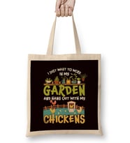 Garden Work Chickens Gardening Gardener Planting Lawn Plants Bez Çanta Uzun Saplı