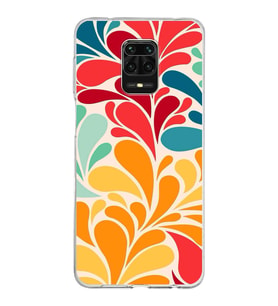 PrintiFy Xiaomi Redmi Note 9 S ile Uyumlu 1mm Slim Fit Retro Renkler 5 Baskılı Şeffaf  Kılıf