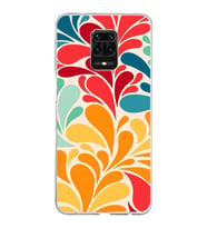 PrintiFy Xiaomi Redmi Note 9 S ile Uyumlu 1mm Slim Fit Retro Renkler 5 Baskılı Şeffaf  Kılıf