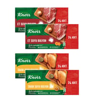Knorr Bulyon Et ve Tavuk Suyu 24 lu 240 gr 4 lu Karma Paket