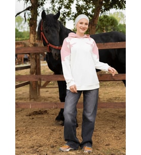 Sweatshirt Kovboy Pembe (Ekru)