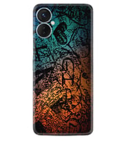 Tecno Spark 9T Kılıf Silikon Desen Özel Seri İşaretler Tuval 1716