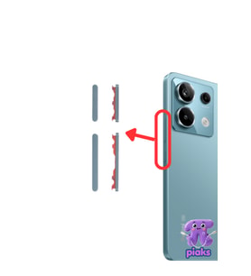 Redmi Note 13 Pro 5G Açma Kapama Ve Yan Ses Tuşu Plastik Düğme 2312DRA50G 2312DRA50C Uyumlu