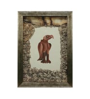 e38 EL İŞÇİLİĞİ  KARTAL RİTONU KUMAŞ BOYAMA TABLO 70*50 CM -6432