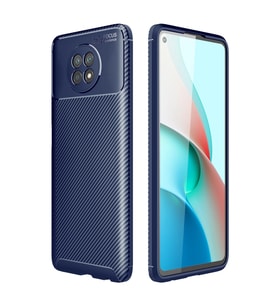 Xiaomi Redmi Note 9 5g Kılıf Auto Focus Karbon Kapak - Lacivert