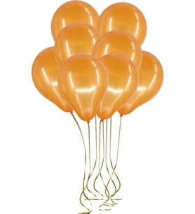 Metalik Açık Turuncu Balon 10'lu M123