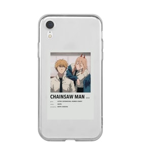 Iphone XR Uyumlu Chainsaw Man Anime Tasarımlı Şeffaf Telefon Kılıfı