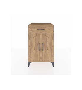 Hyperion Komodin 2 Raflı Tek Çekmeceli 2 Kapaklı 60x44x96 Çam-Çam