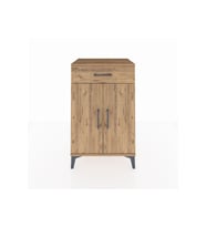 Hyperion Komodin 2 Raflı Tek Çekmeceli 2 Kapaklı 60x44x96 Çam-Çam