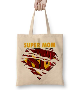 Supermom Süperanne 07 Bez Çanta Uzun Saplı