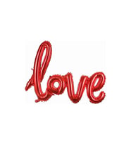 1 Adet Kırmızı Love Imzalı Folyo Balon