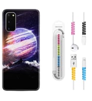 Samsung A02S A03S A10 A12 A13 A21S A22 Kılıf Kablo Koruma Spiral Silikon Super Planet 1797