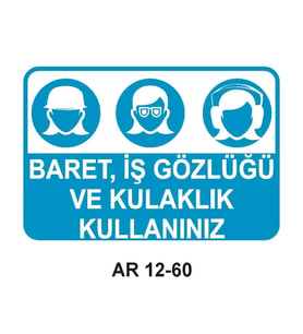 İŞ GÜVENLİĞİ UYARI LEVHASI 1 ADET PVC 21 X 29CM