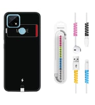 Realme C11 C21 C21Y C25Y C11 2021 Kılıf Kablo Koruma Spiral Silikon My Love 1402