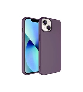 Apple iPhone 14 Uyumlu Kılıf Zore Kamera Korumalı Mara Lansman Kapak (Koyu Mor)