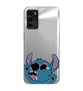 Oppo A55 Uyumlu Stitch Desenli Şeffaf Telefon Kılıfı