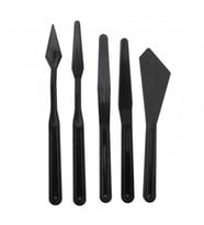 Rich Plastik Spatül 5 Li Set Siyah 11247