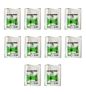 Doğanpack Şeffaf Naylon 3 lük 25x42 Cm. Bakkaliye Poşeti Torbası - 10 Kg. -Ort.1400 Adet - 10 Paket