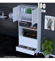 Eliusta Defne 100 cm Fırın Uyumlu 3 Çekmeceli Çok Amaçlı Mutfak Kiler Banyo Organizer Çocuk Odası Dolabı