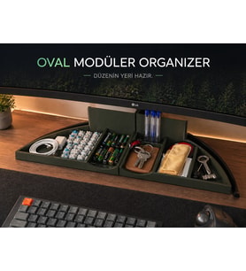 Oval Modüler Düzenleyici – İstiflenebilir Masa Düzenleyici - USB MODÜL