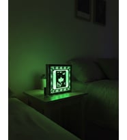 Yaşam Alanınıza Işıltılı Bir Dokunuş Lazer Kesim Pilli LED Işıklı Gece lambası Yeşıl