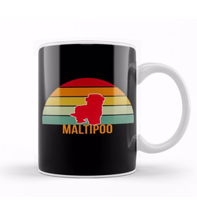 Maltipoo Vintage Silhouette Kupa Bardak Porselen