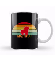 Maltipoo Vintage Silhouette Kupa Bardak Porselen