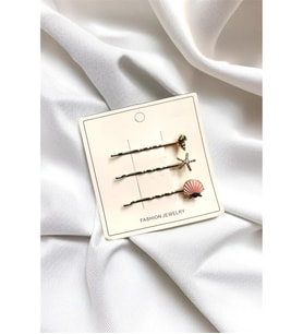 3 ADET SEA SHELL TEL TOKA SETİ