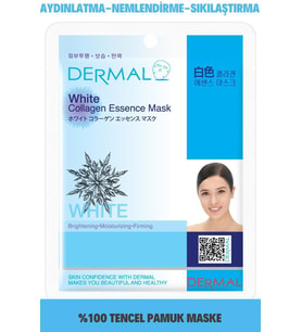 Dermal Aydınlatıcı, Nemlendirici, Sıkılaştırıcı  Beyaz Kolajen Maske 23 gr