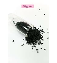 Dökme Cam Kum Boncuk (11/0) 2 mm - 20 Gram - Siyah - BNC010