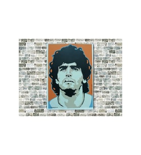 Maradona Ahşap Tablo Büyük Boy