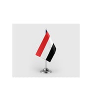 Yemen Devleti Tekli Saten Masa Bayrağı Seti