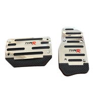 Universal Otomatik Metal Pedal Seti 2 Parça Krom Siyah